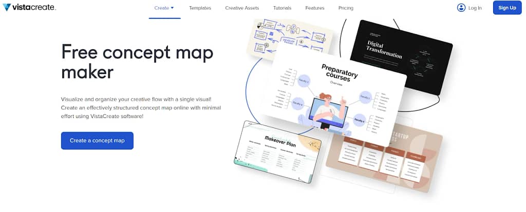 Crello (VistaCreate) - Create concept maps in your brand style for free