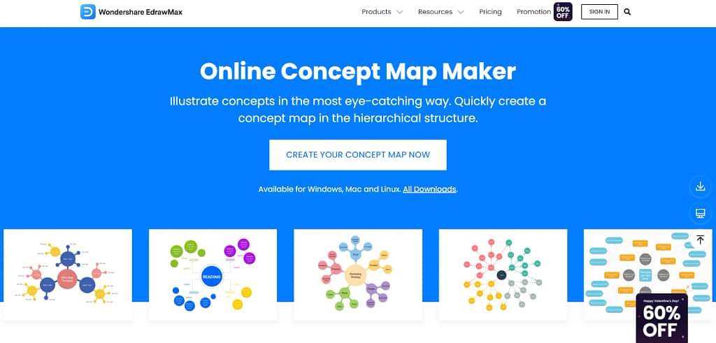 EDrawMAX - Get both online and offline tool for concept map making